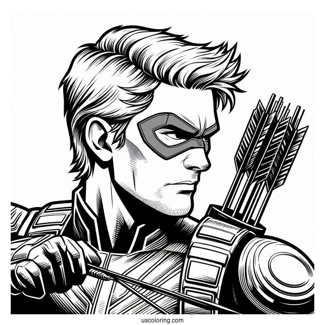 Hawkeye Clint Barton Coloring Page