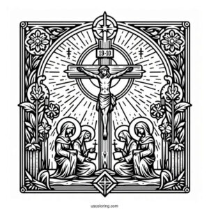 Stations Of The Cross Coloring Sheet