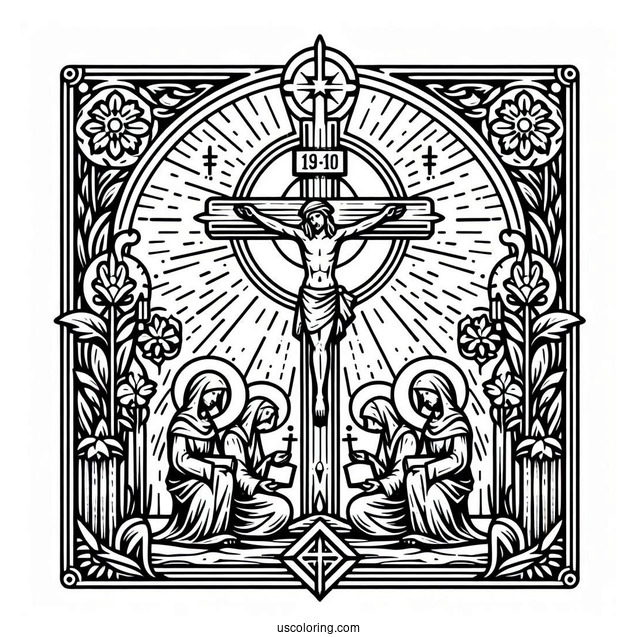 Stations Of The Cross Coloring Sheet