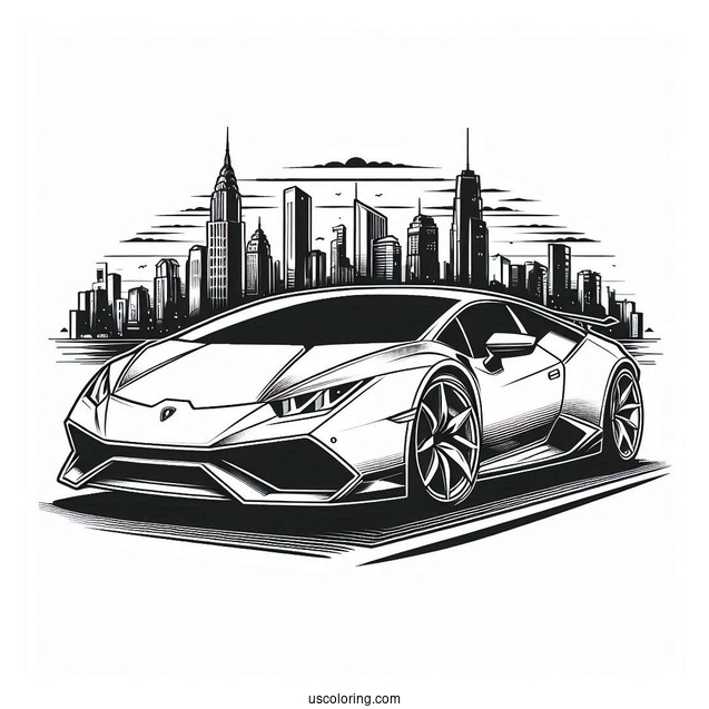 Lamborghini Huracan Coloring Page
