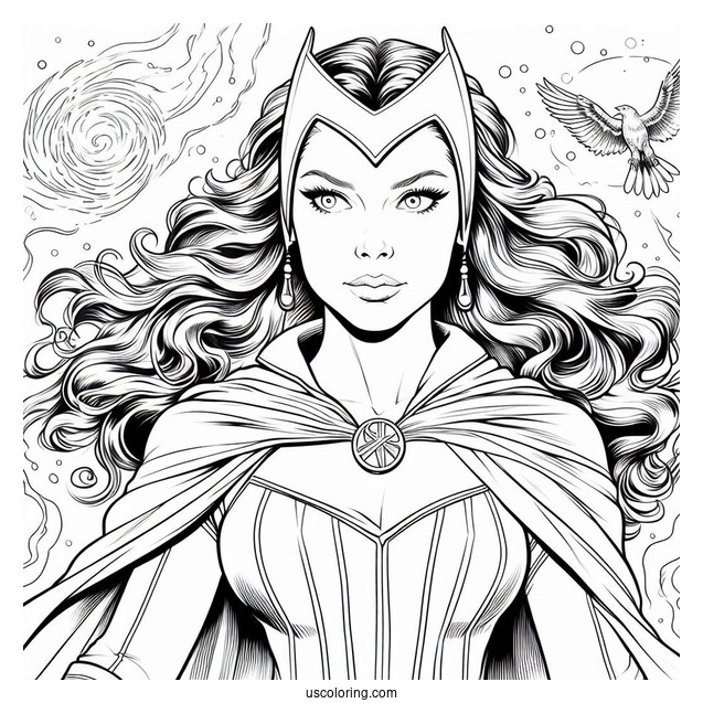 Scarlet Witch Floating In The Air