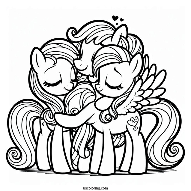 My Little Pony Friends Hugging