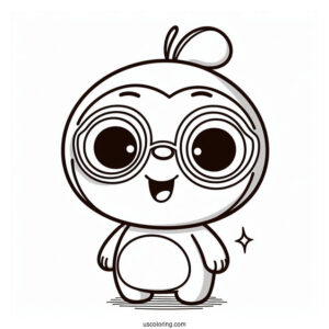 Pororo Coloring Page Of Eddy Outline For Preschoolers