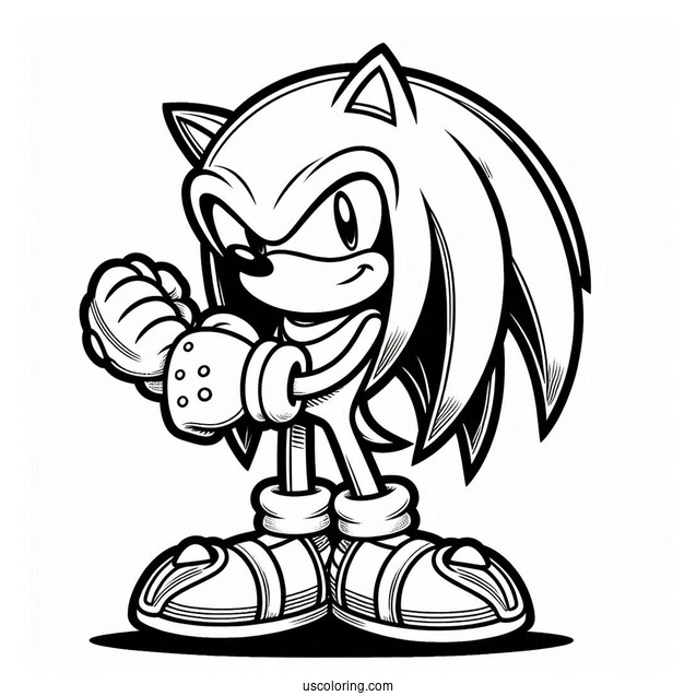 Coloring Page Of Knuckles