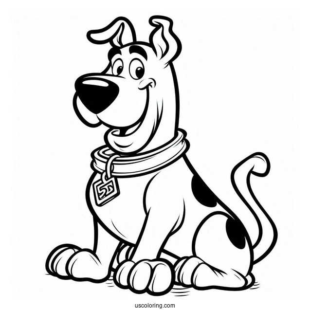 Easy Coloring Page Of Scooby-Doo