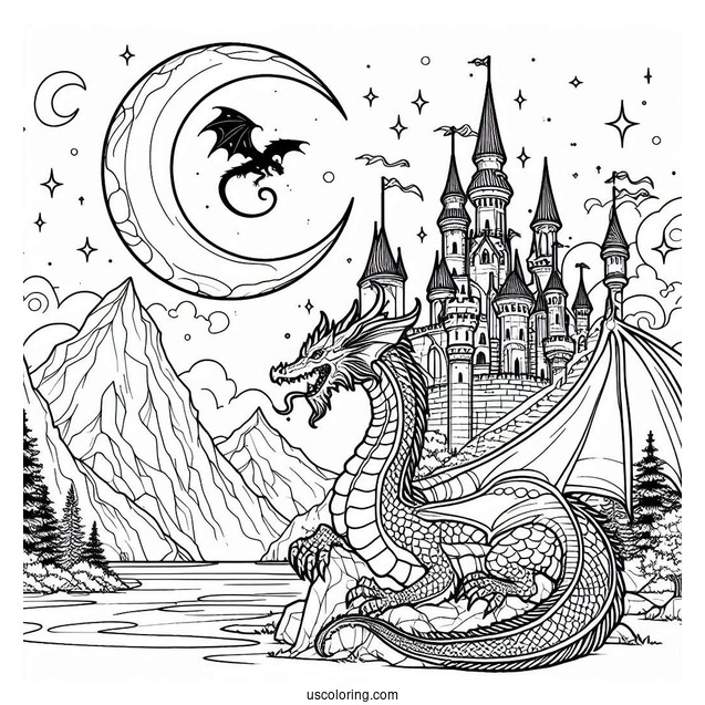 Dragon Protecting Castle