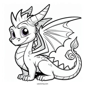 Coloring Page Of Spyro The Dragon