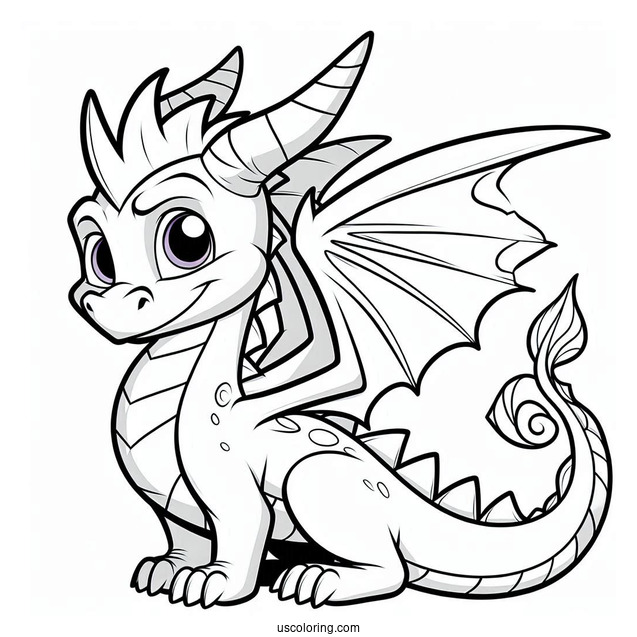 Coloring Page Of Spyro The Dragon