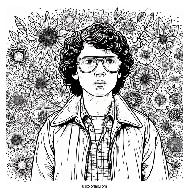 Eddie Munson Coloring Sheet