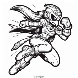 Super Smash Bros Coloring Page Of Captain Falcon Outline