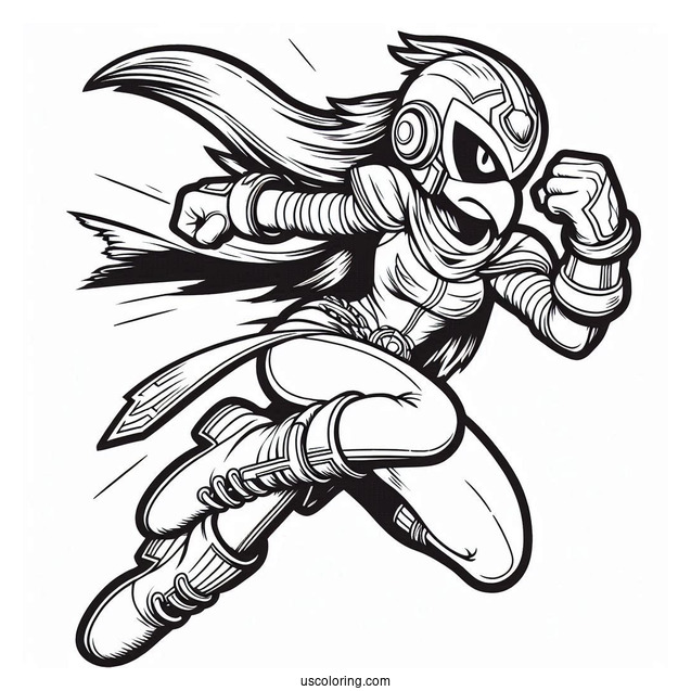 Super Smash Bros Coloring Page Of Captain Falcon Outline