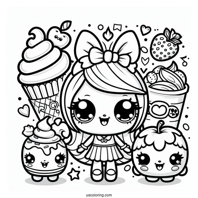 Shoppies And Shopkins Coloring Page