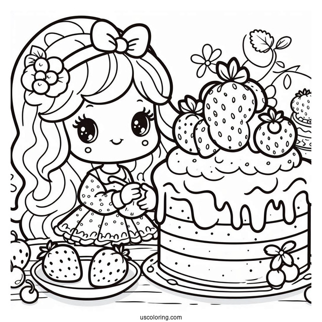 Strawberry Shortcake Coloring Page And Friends
