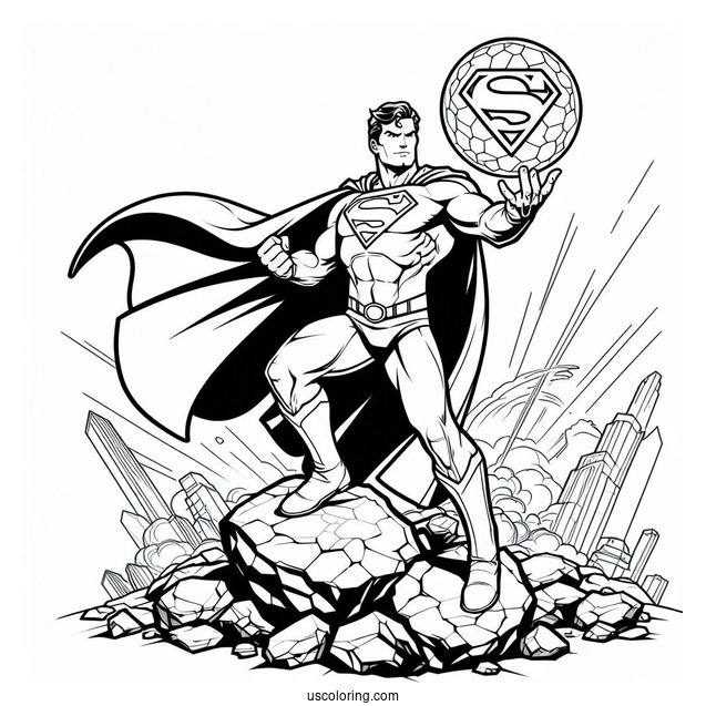Superman And Kryptonite Coloring Page