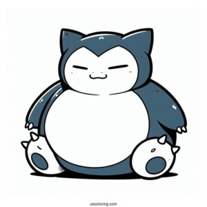 Snorlax Coloring Page Unfazed Fat Pokemon Card