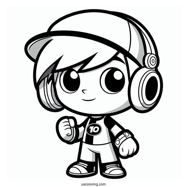 Ben 10 Coloring Page Of Cute Echo Echo For Preschoolers