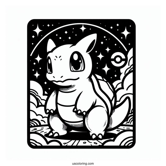 Blastoise Rare Pokemon Card To Color