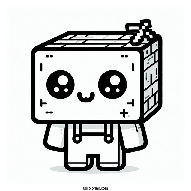 Cute Kawaii Minecraft Coloring For Preschoolers