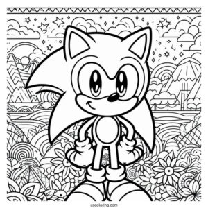 Sonic Exe Coloring Page Smiling With Bloody Eyes