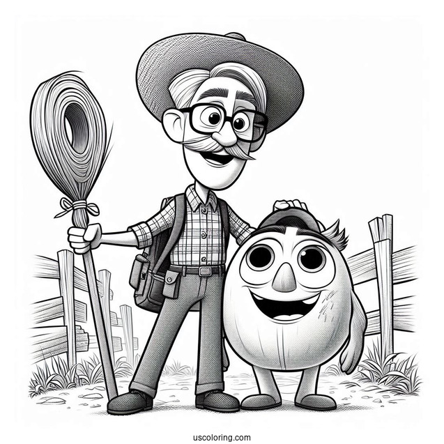Pixar Coloring Page of Onward s Barley And Ian Lightfoot