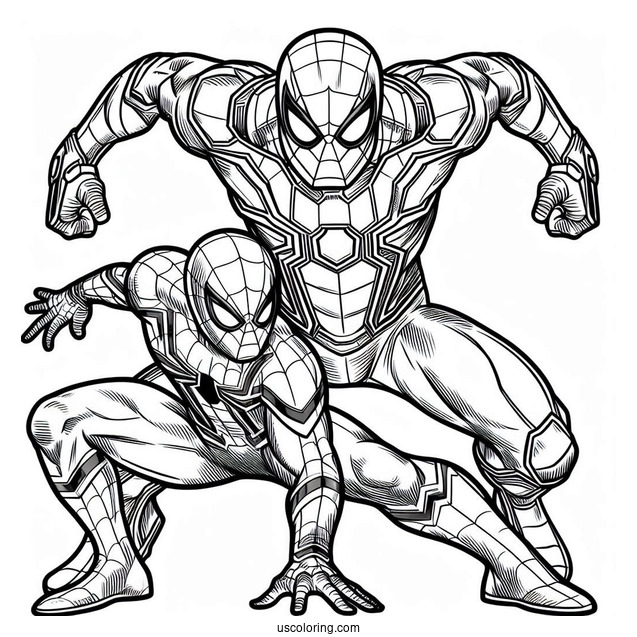 Spider-Man Vs Iron Man Coloring Page