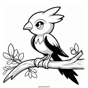 Corviknight Perched On A Branch
