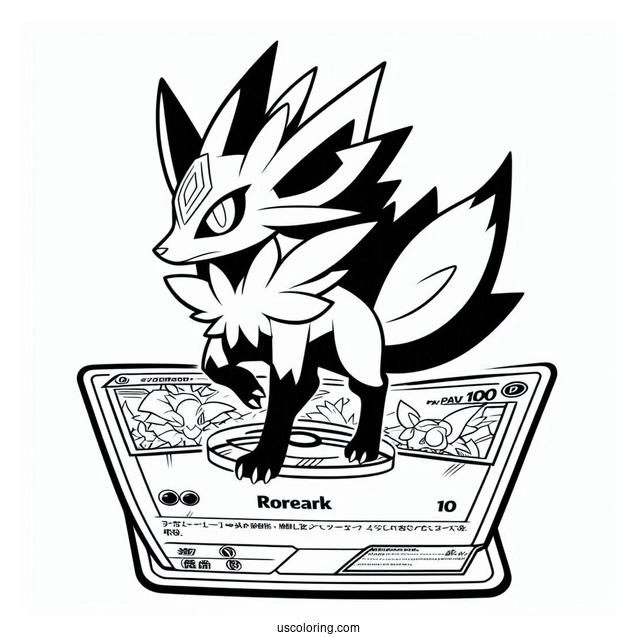 Zoroark Mind Jack Pokemon Card Coloring Page