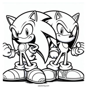 Sonic And Knuckles Coloring Sheet
