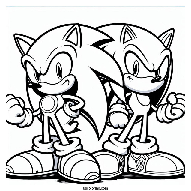Sonic And Knuckles Coloring Sheet
