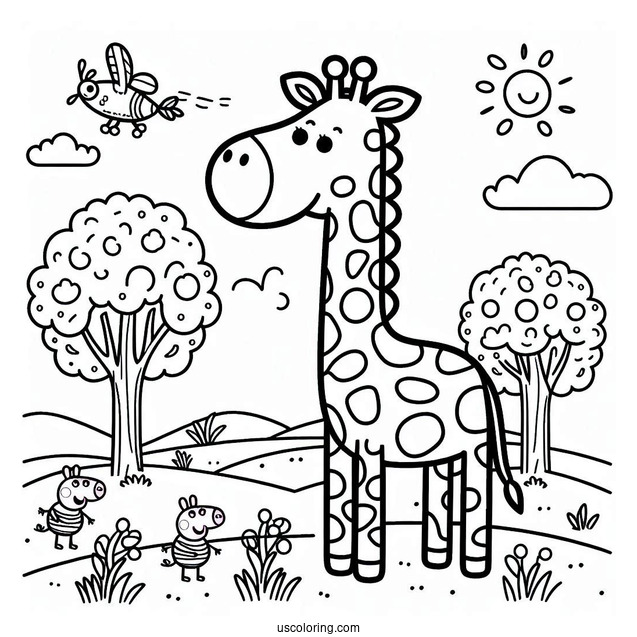 Gerald The Giraffe To Color For Kids