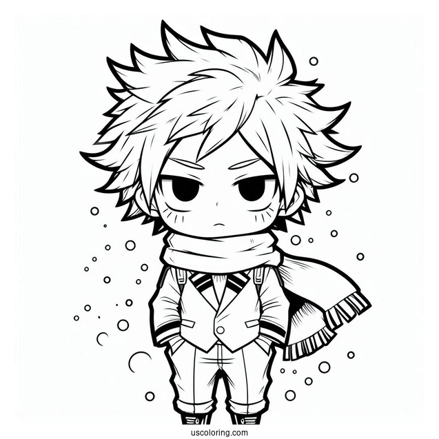 My Hero Academia Coloring Page Of Chibi Eijiro Kirishima