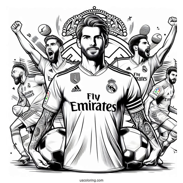 Real Madrid CF Football Club To Color