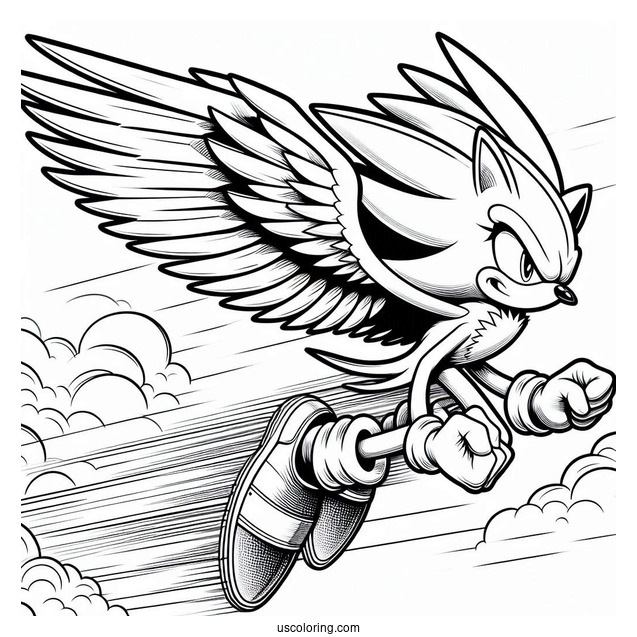 Detailed Jet The Hawk Coloring Page