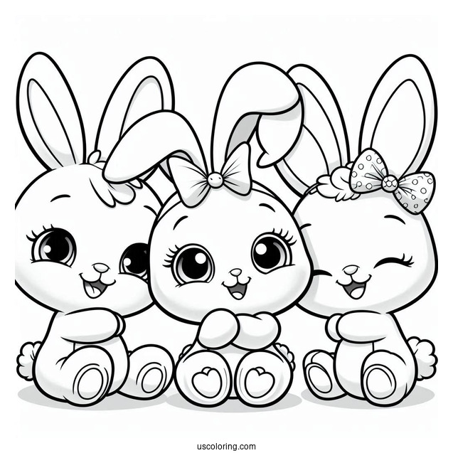 Sunny Bunnies Coloring Page Of Happy Sunny Bunnies S Marty, Hopper, Shiny, Turbo, Iris For Preschoolers