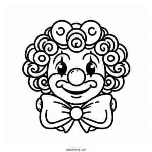 Outline of Clown Face to Color