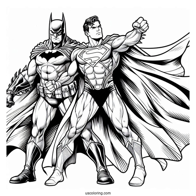 Batman Vs Superman Coloring Page