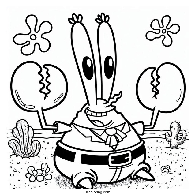 Mr Krabs Coloring Picture