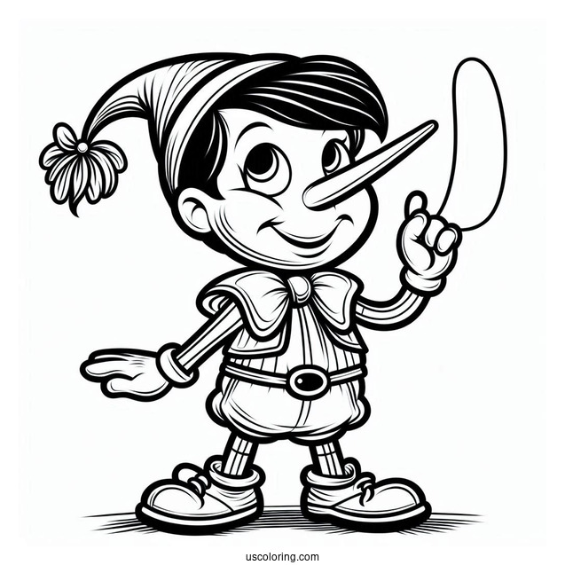 Pinocchio From Shrek Coloring Page