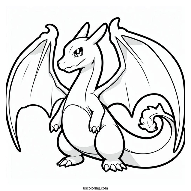 Charizard Dragon Pokemon To Color