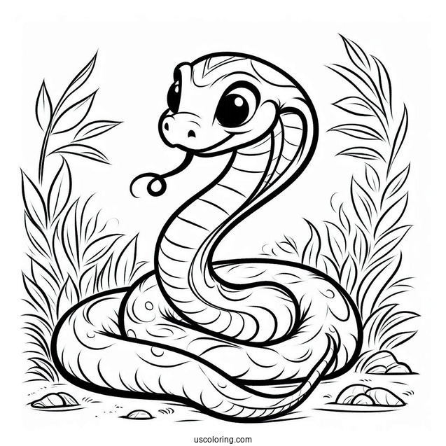 Jungle Book Coloring Page Of Kaa The Snake In A Coil