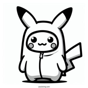 Among Us Pikachu Coloring Sheet