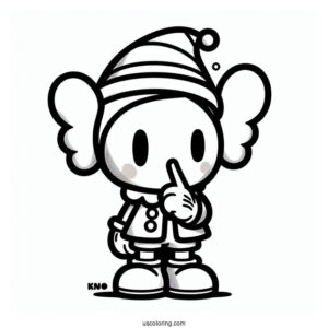 KAWS Coloring Page Pinocchio For Kids