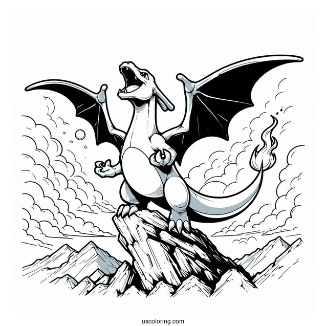 Charizard Roaring In The Sky