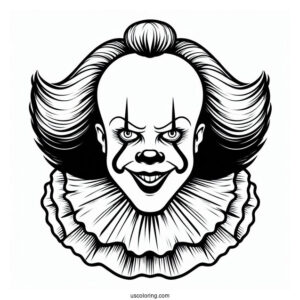 Easy Outline of Pennywise from IT