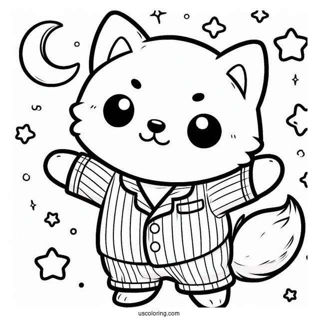 Kawaii Shiba Inu In Pajamas