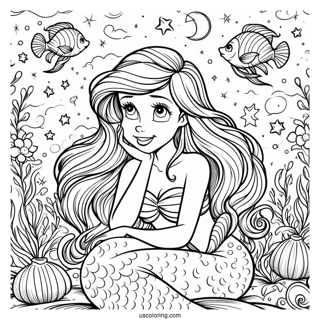 The Little Mermaid Poster Coloring Page