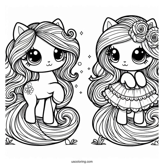 Ragamuffin With Rarity Coloring Page