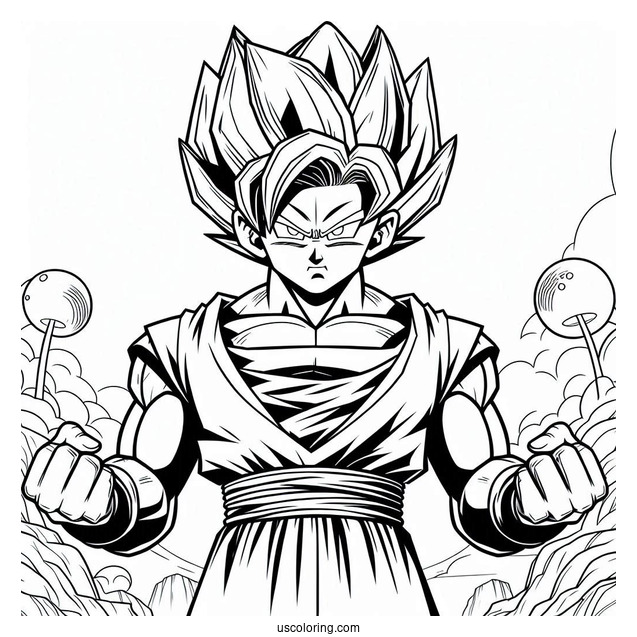 Dabura Standing Strong Dragon Ball Z Coloring Page