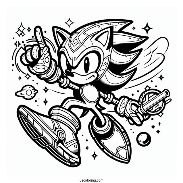 Metal Sonic Coloring Page
