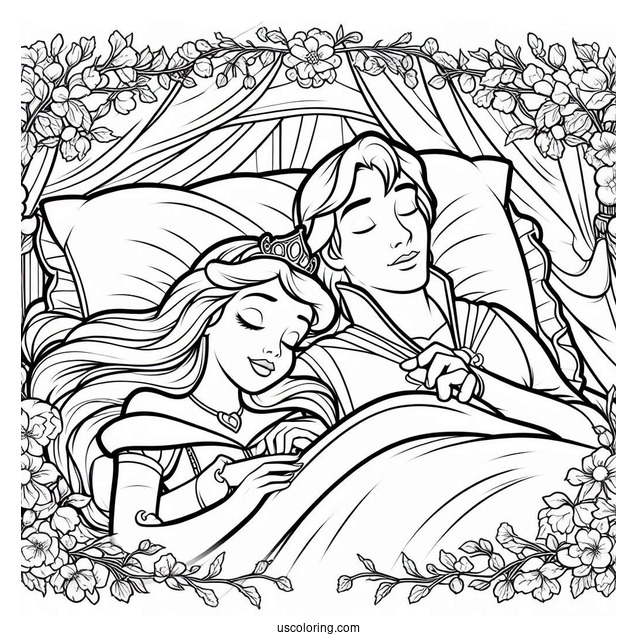 Sleeping Beauty And Prince Phillip To Color